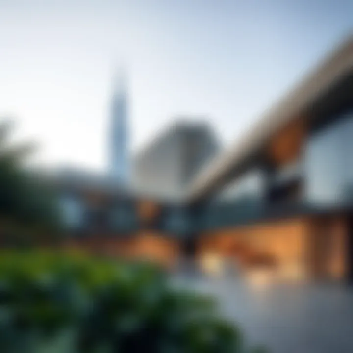 Innovative building design emphasizing sustainability and environmental integration