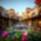 Aerial View of The Outlet Village Aerial view of The Outlet Village showcasing its unique architectural style