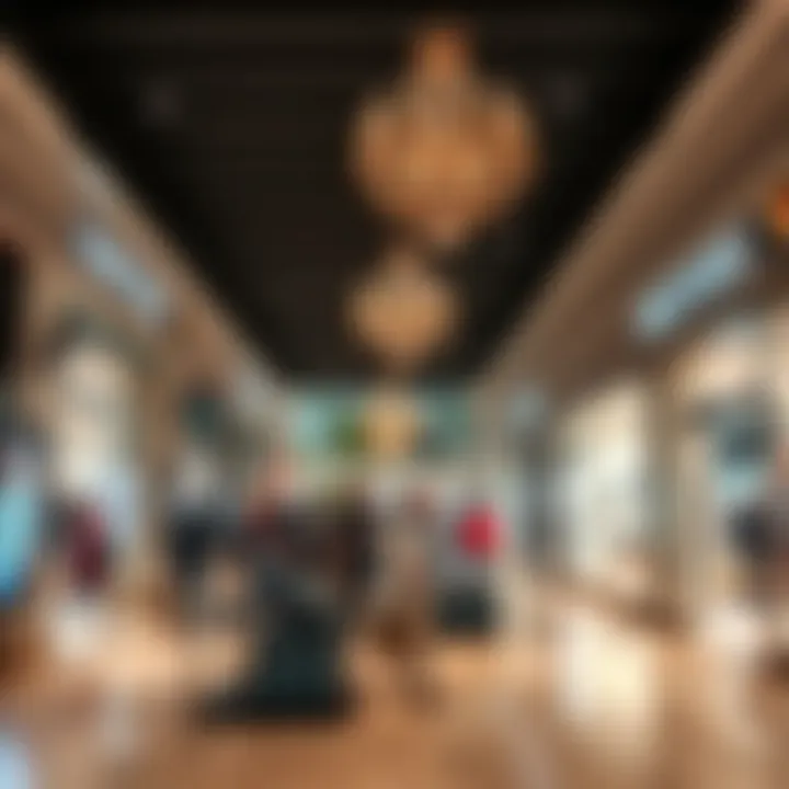 Interior shot highlighting luxury retail spaces within The Outlet Village