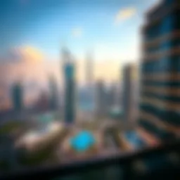 Aerial view of Dubai skyline showcasing modern architecture