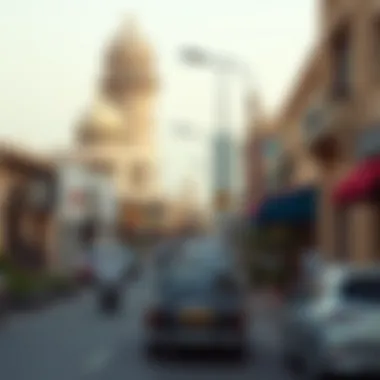 Cultural Richness in Sharjah's Urban Landscape Vibrant streets of Sharjah with cultural landmarks