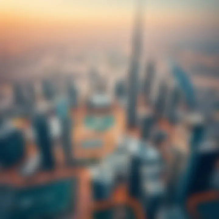 Aerial view of Dubai skyline showcasing luxury high-rises