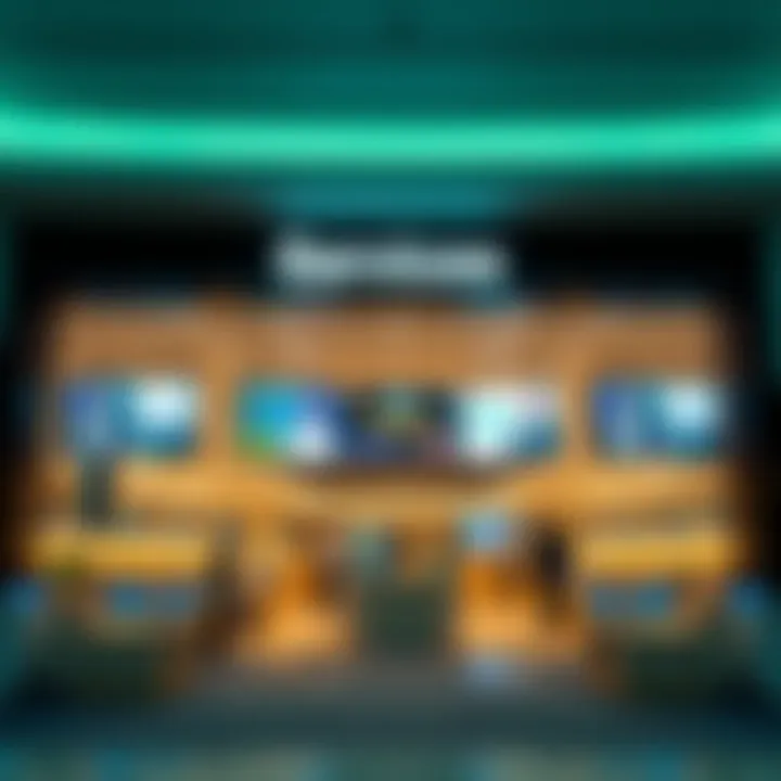 Digital Services at Tamm Center Digital services offered at Tamm Center displayed on screens