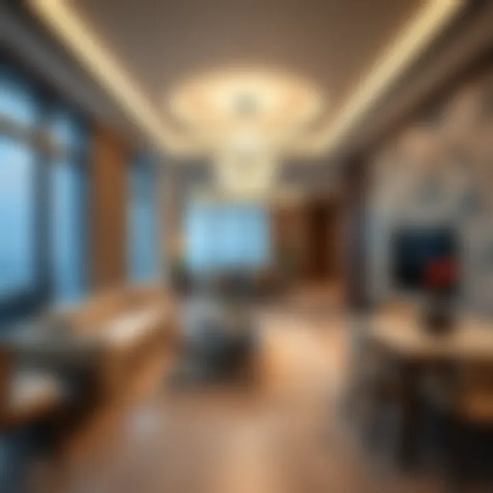 Luxury Living Spaces in The Torch Luxurious interior design of a residential unit in The Torch