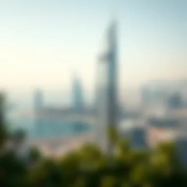 Waves Tower and the Dubai Skyline Panoramic view of Dubai skyline highlighting the location advantage of Waves Tower