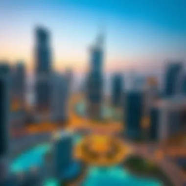 Skyline view featuring the Tiger Building