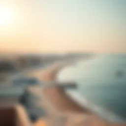 Panoramic view of Umm Al Quwain coastline