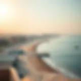 The Serene Coastline of Umm Al Quwain Panoramic view of Umm Al Quwain coastline