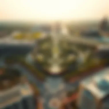 Aerial view of حديقة حزام الاخضر showcasing its lush greenery and layout.