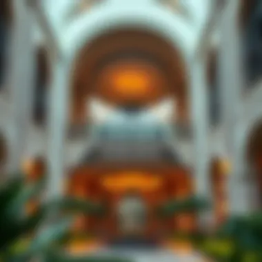 Architectural features within حديقة حزام الاخضر highlighting modern design.