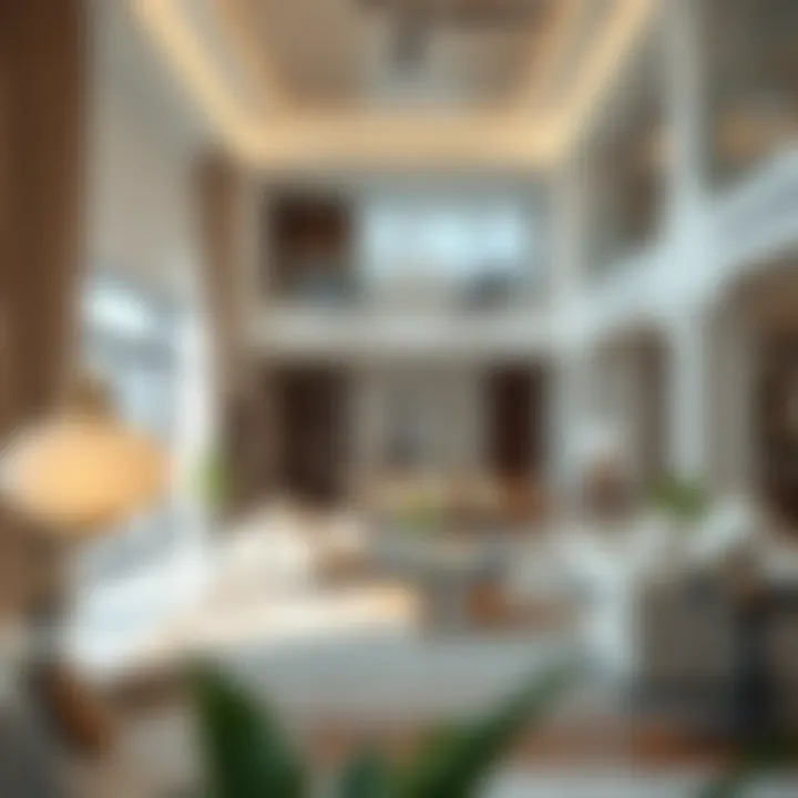 Elegant Interior Spaces of Abu Hail Villas Spacious living area inside a villa