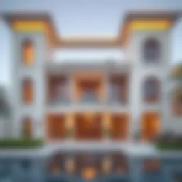 Stunning architectural design of a villa in Dubai