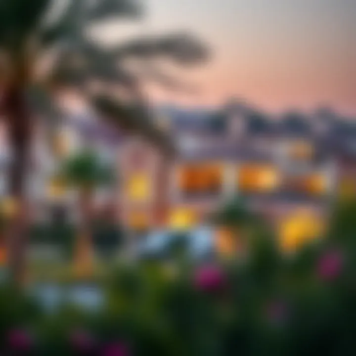 Overview of a vibrant neighborhood featuring villas