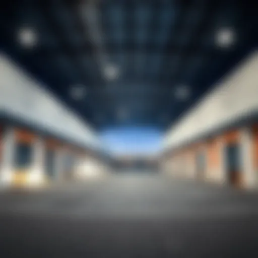 A panoramic view of Ras Al Khor showcasing expansive warehouse spaces.