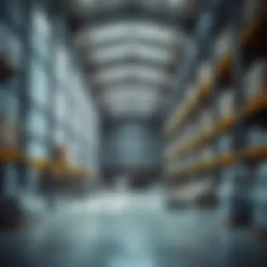 Warehouse interior showcasing spaciousness and layout