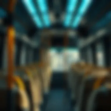 Interior view of a Dubai bus showcasing comfortable seating