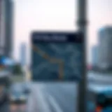 Map highlighting the X13 bus route in Dubai