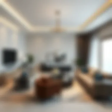 Modern living room inside a Fairway Villa