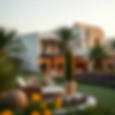 Serene garden landscape in Fairway Villas