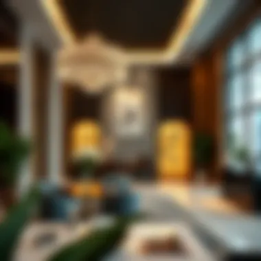 An elegant real estate office in Dubai with modern design elements