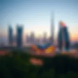 A futuristic skyline of Dubai with innovative architecture.