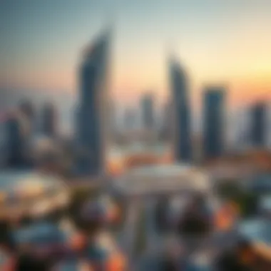 Conceptual design of a smart city integrated with technology.