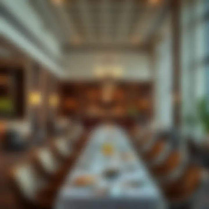 Inviting dining area with diverse cuisine