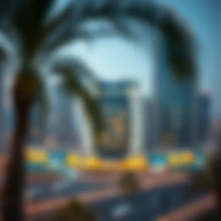 Panoramic view of the Hamdan Center highlighting its strategic location in Dubai