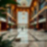 Luxurious hotel lobby in Dubai Parks