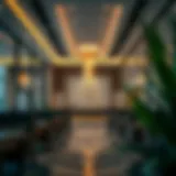 A modern banking office interior with sleek design