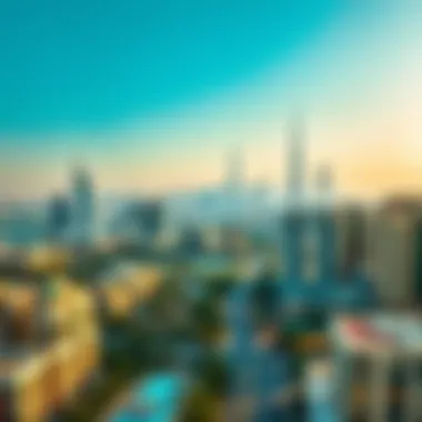 A skyline view of Dubai showcasing real estate developments