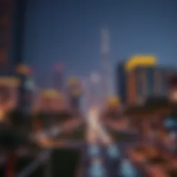 Stunning skyline of ICS Khalifa City showcasing modern architecture
