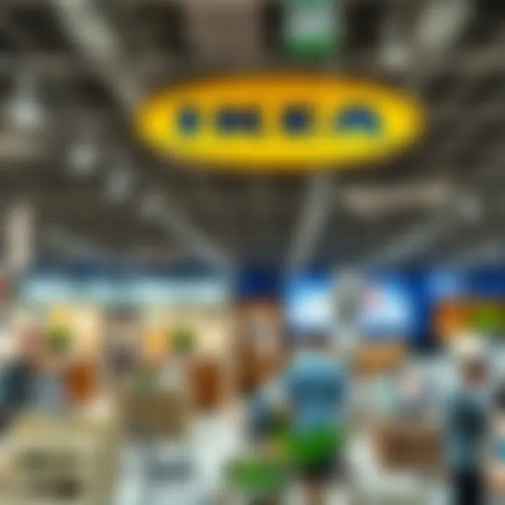 Trendy home furnishing displays in IKEA Dubai