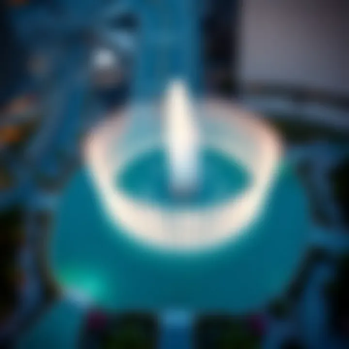 Aerial Perspective of the Fountain and Its Environment Aerial view showcasing the fountain's design and surroundings