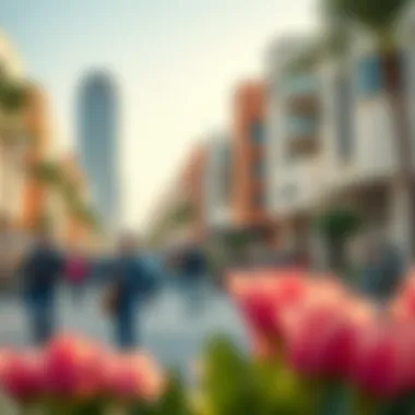 Community Life in International City Vibrant community atmosphere in International City