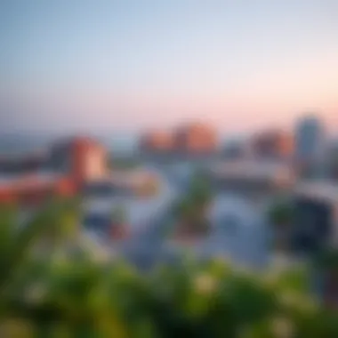 Panoramic view of Jumeirah Village Circle