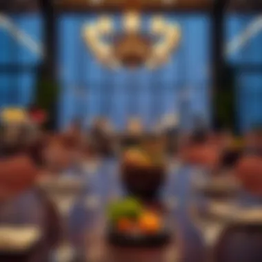 Gourmet dining experience featuring lavish culinary presentations