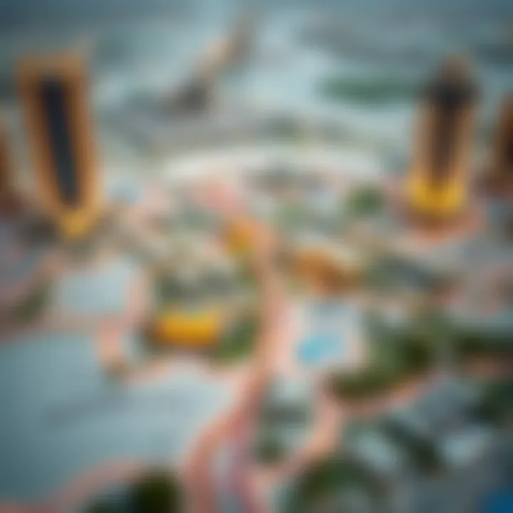 Map highlighting Jumeirah Garden City's strategic location amidst key attractions