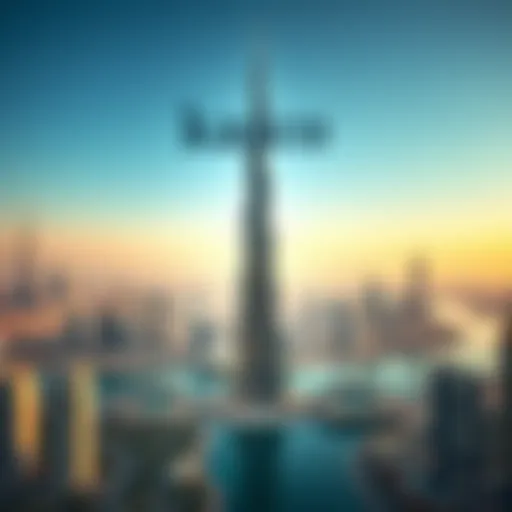 Aerial view of Kasco Tower against Dubai skyline