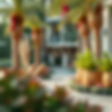 Beautiful integration of cultural elements in landscaping