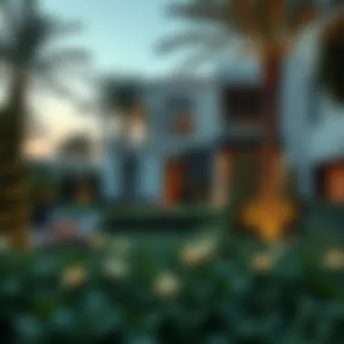 Stunning landscaped gardens in a luxury Dubai property