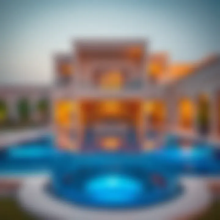 Inviting Pool Areas in Dubai Luxury Homes Luxurious outdoor pool area of a Dubai villa