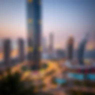 Prime Location of MAG 218 Tower in Dubai Scenic view showcasing the location of MAG 218 Tower in Dubai