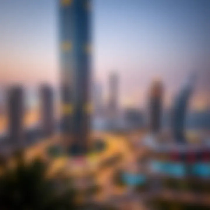 Prime Location of MAG 218 Tower in Dubai Scenic view showcasing the location of MAG 218 Tower in Dubai