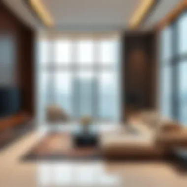 Interior layout highlighting the sophisticated design elements of Mazaya BB2