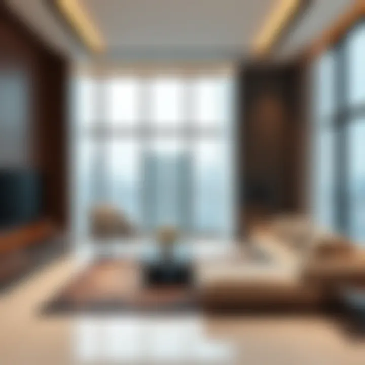 Interior layout highlighting the sophisticated design elements of Mazaya BB2