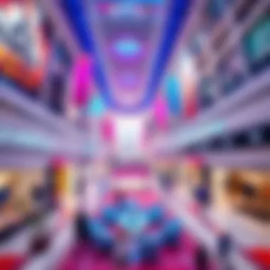 Vibrant shopping environment inside the Mega Mall