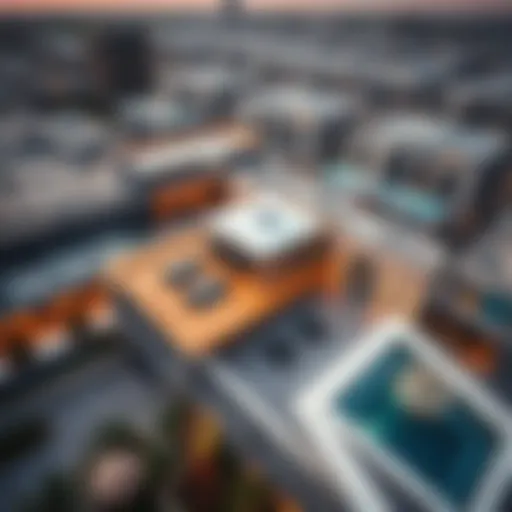 Aerial view of Nabeel Rooftop showcasing its unique architectural design