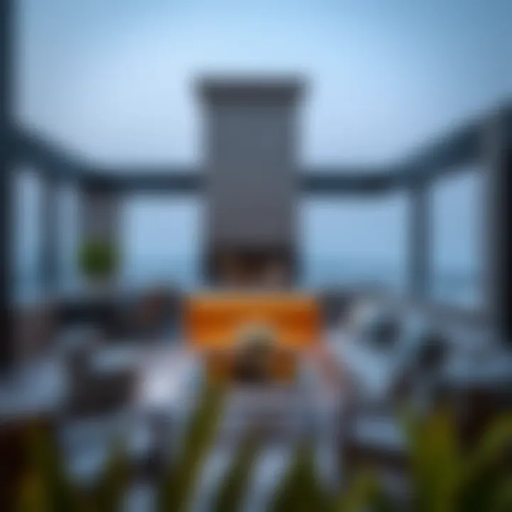 Interior design elements highlighting the aesthetics of Nabeel Rooftop