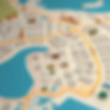 Map of Dubai Media City Map highlighting key landmarks and facilities in Dubai Media City